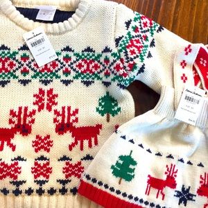 Hanna Anderson 2T and 0-3mo Sweater set